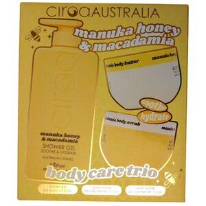 Ciroa Australia Body Care Trio Gift Set – Shower Gel, Body Scrub, Body Butter